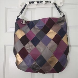 Chanel Multicolor Patchwork Harlequin Hobo Nag